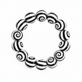 Black & White Swirl Graphic Stretch Bracelet