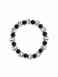 Black & White Zebra Swirl Stretch Bracelet